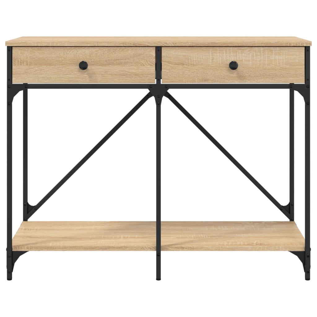 Konzolni stol boja hrasta 100 x 39 x 78,5 cm konstruirano drvo