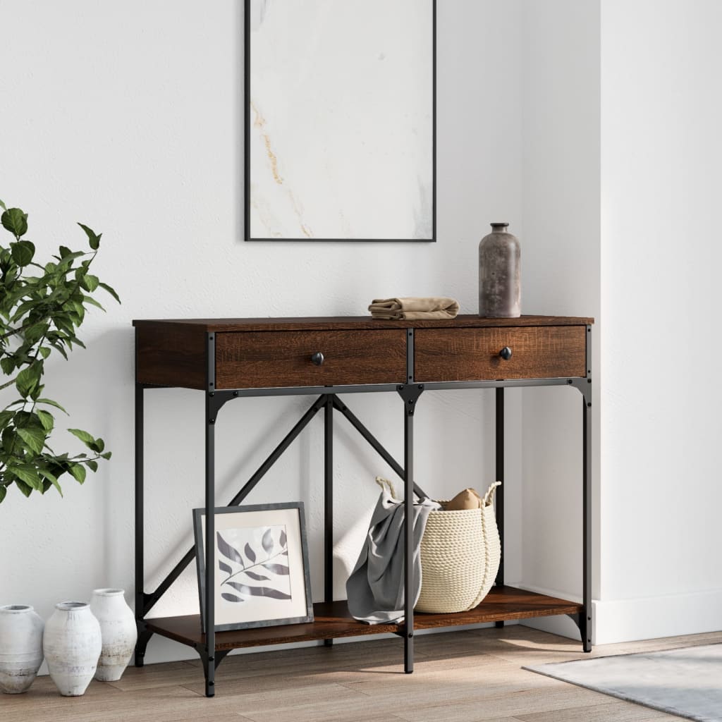 Konzolni stol boja smeđeg hrasta 100x39x78,5 cm