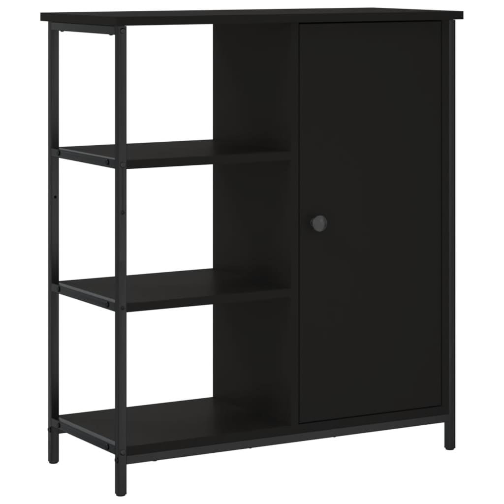 Komoda crna 70 x 30 x 80 cm od konstruiranog drva