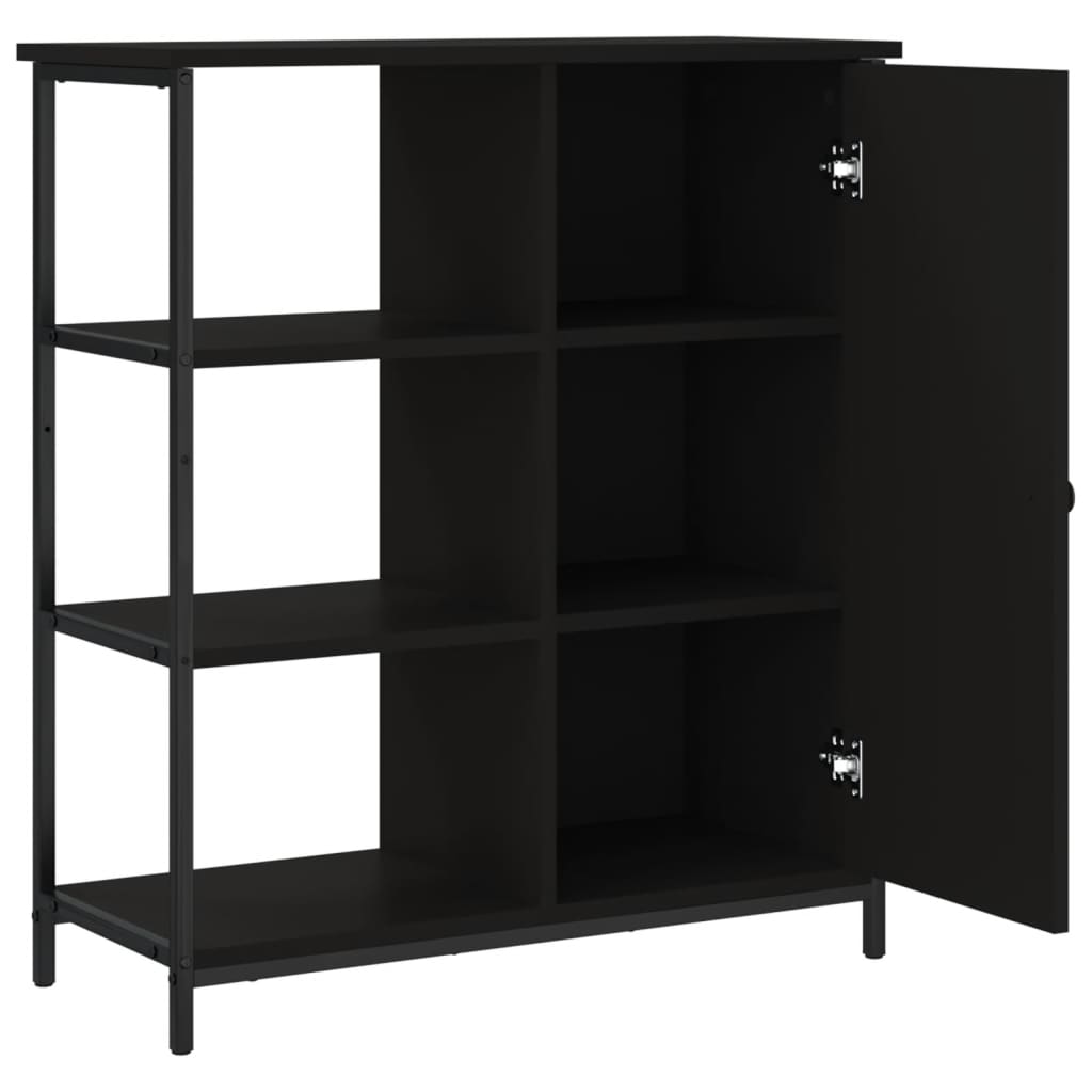 Komoda crna 70 x 30 x 80 cm od konstruiranog drva