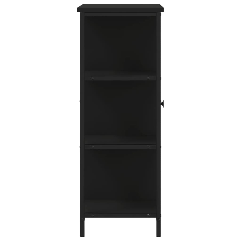 Komoda crna 70 x 30 x 80 cm od konstruiranog drva
