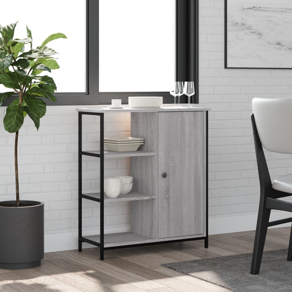 Komoda boja hrasta sonome 70 x 30 x 80 cm od konstruiranog drva Siva