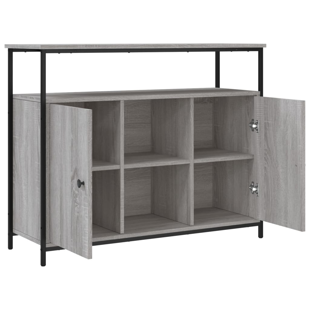 Komoda siva boja hrasta 100x35x80 cm od konstruiranog drva