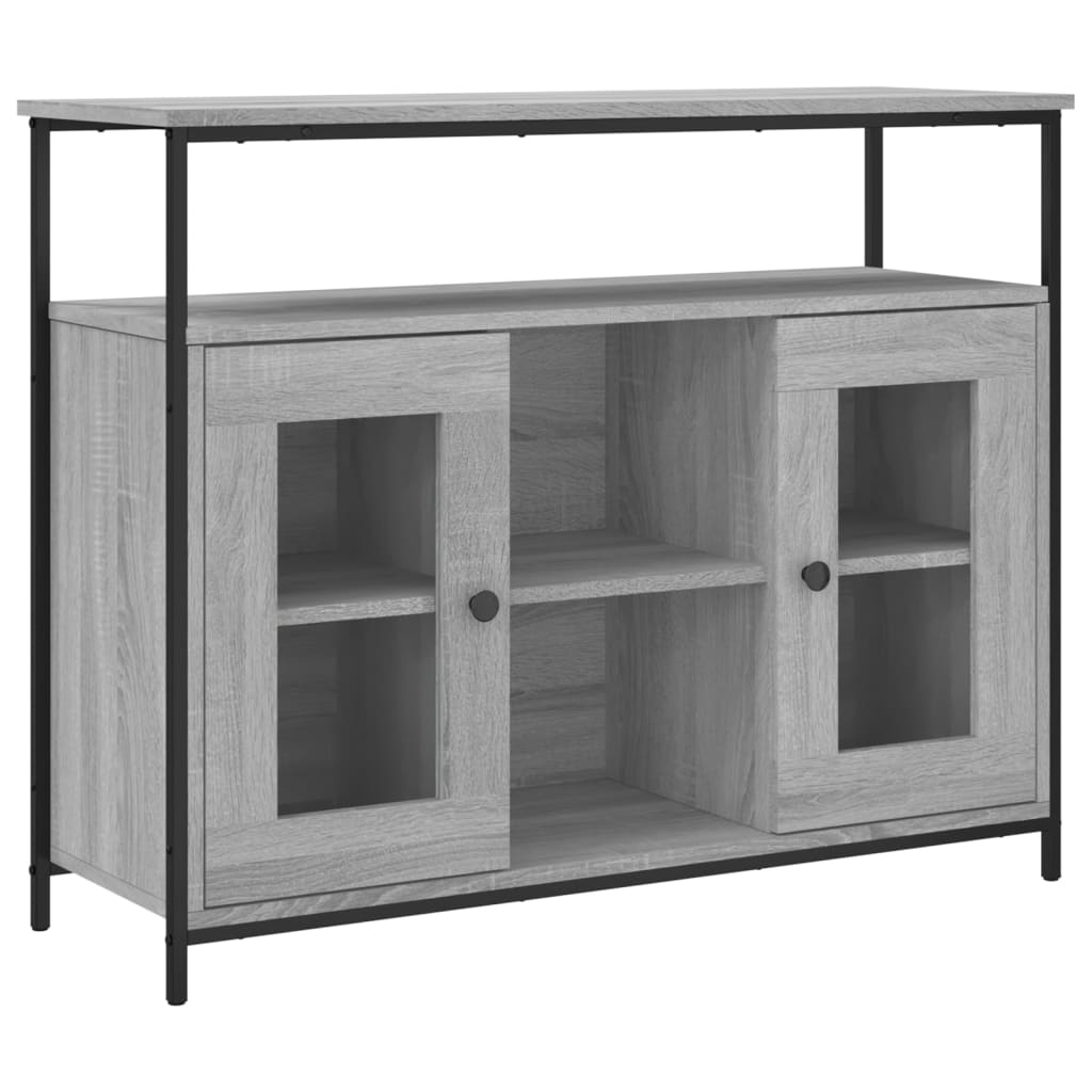 Komoda siva boja hrasta 100x35x80 cm od konstruiranog drva