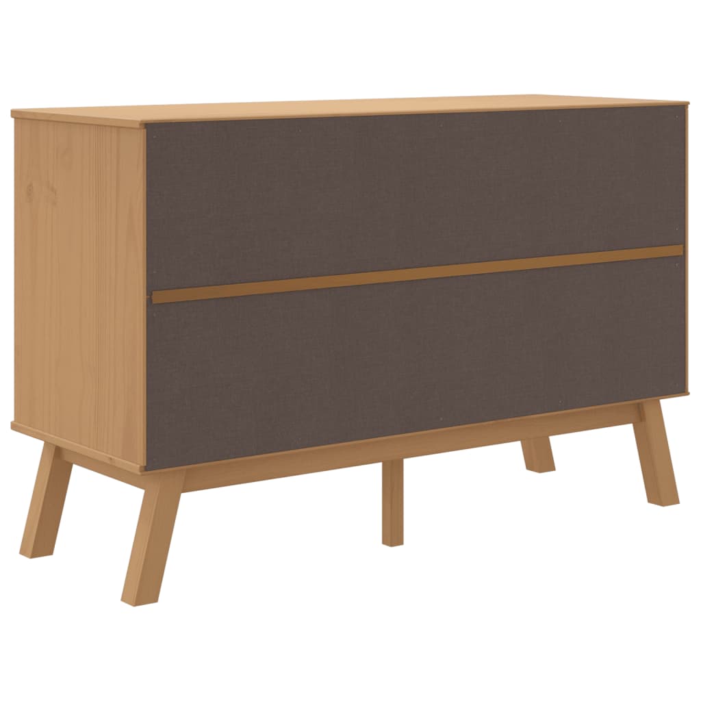 Komoda OLDEN smeđa 114 x 43 x 73,5 cm od masivne borovine