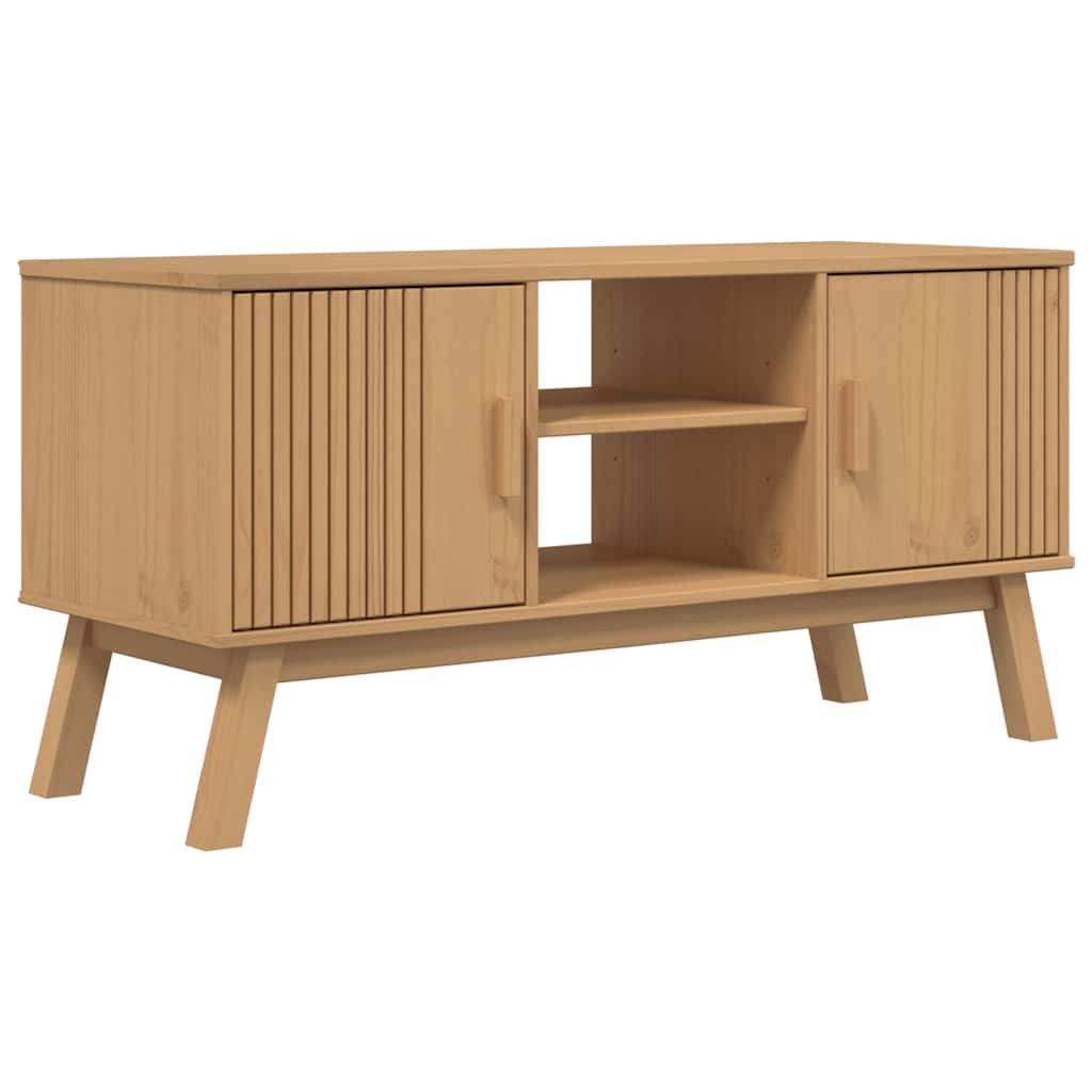 TV ormarić OLDEN smeđi 114 x 43 x 57 cm od masivne borovine