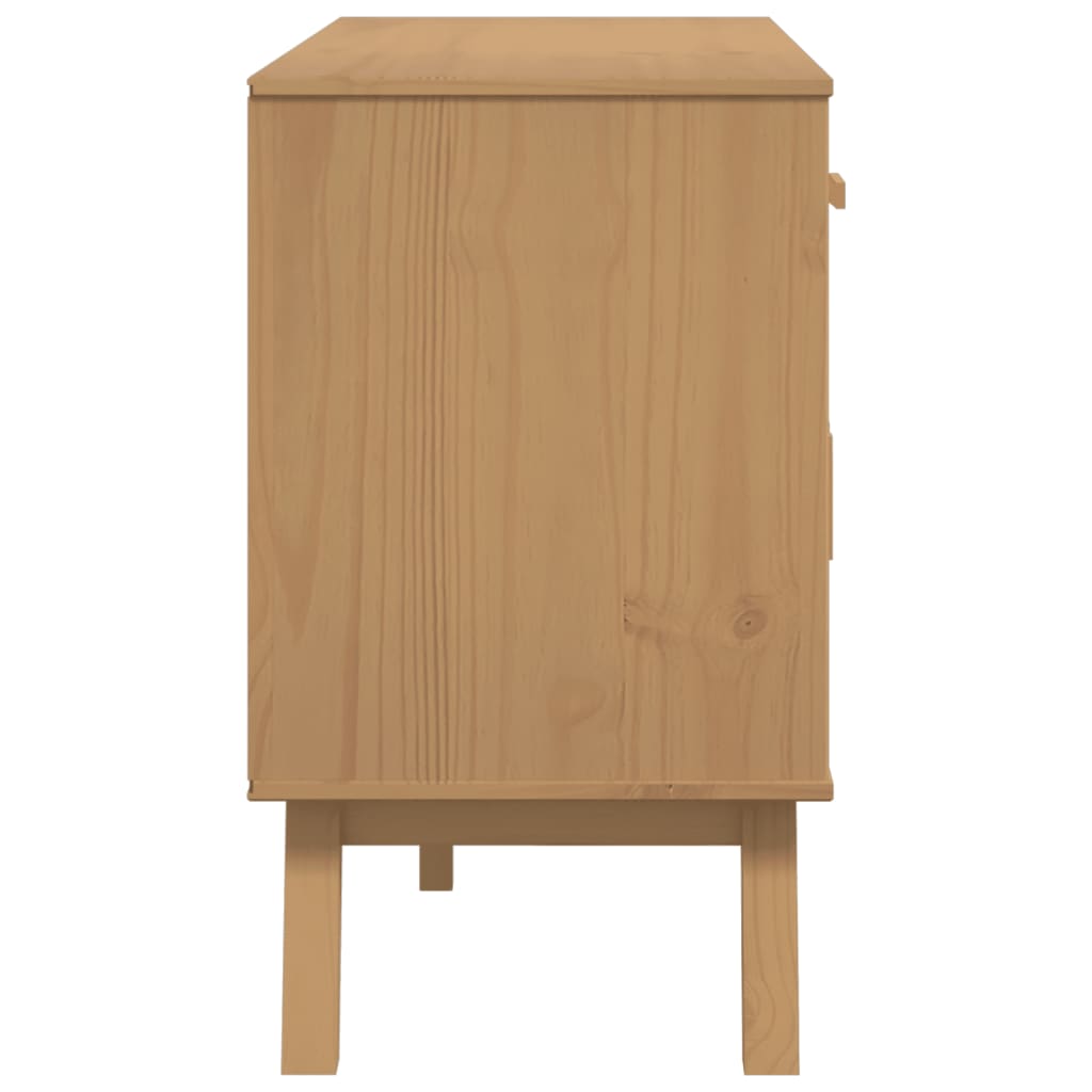 Komoda OLDEN smeđa 114 x 43 x 73,5 cm od masivne borovine