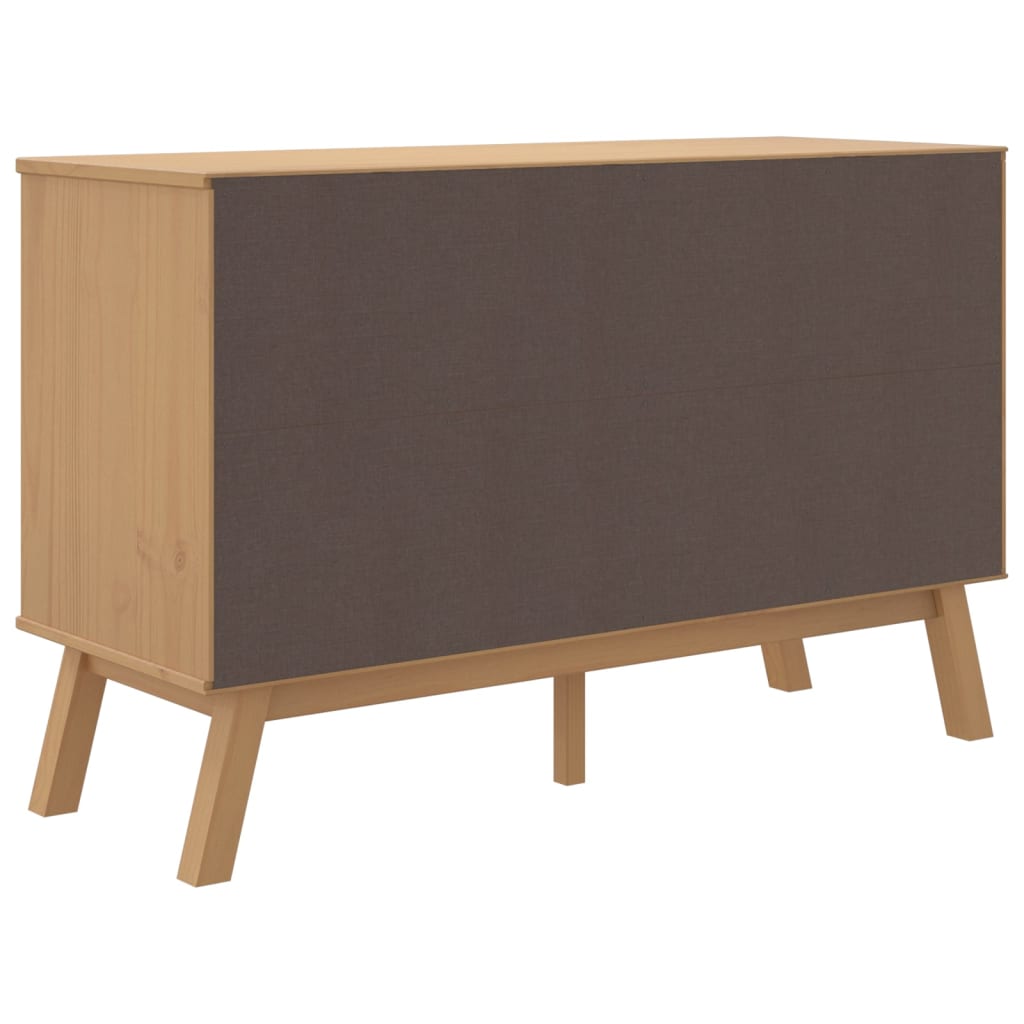 Komoda OLDEN smeđa 114 x 43 x 73,5 cm od masivne borovine