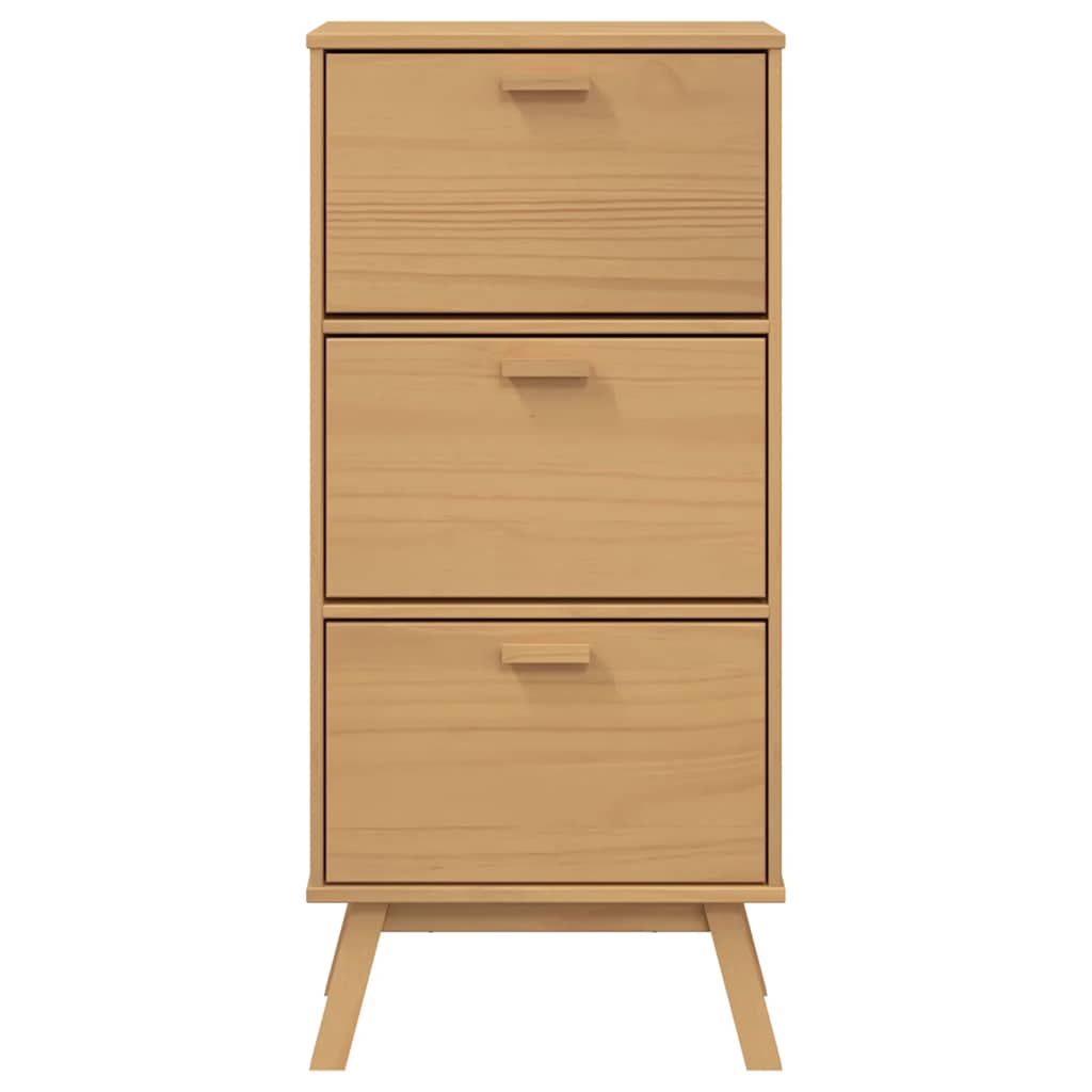 Ormarić za cipele OLDEN smeđi 55 x 35 x 120 cm masivna borovina
