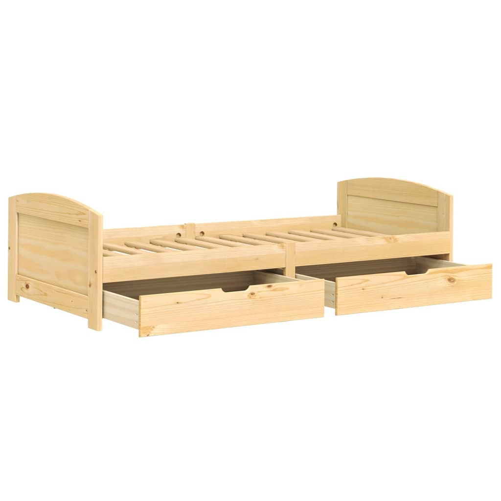 Dnevni ležaj s 2 ladice IRUN 90x200 cm masivna borovina