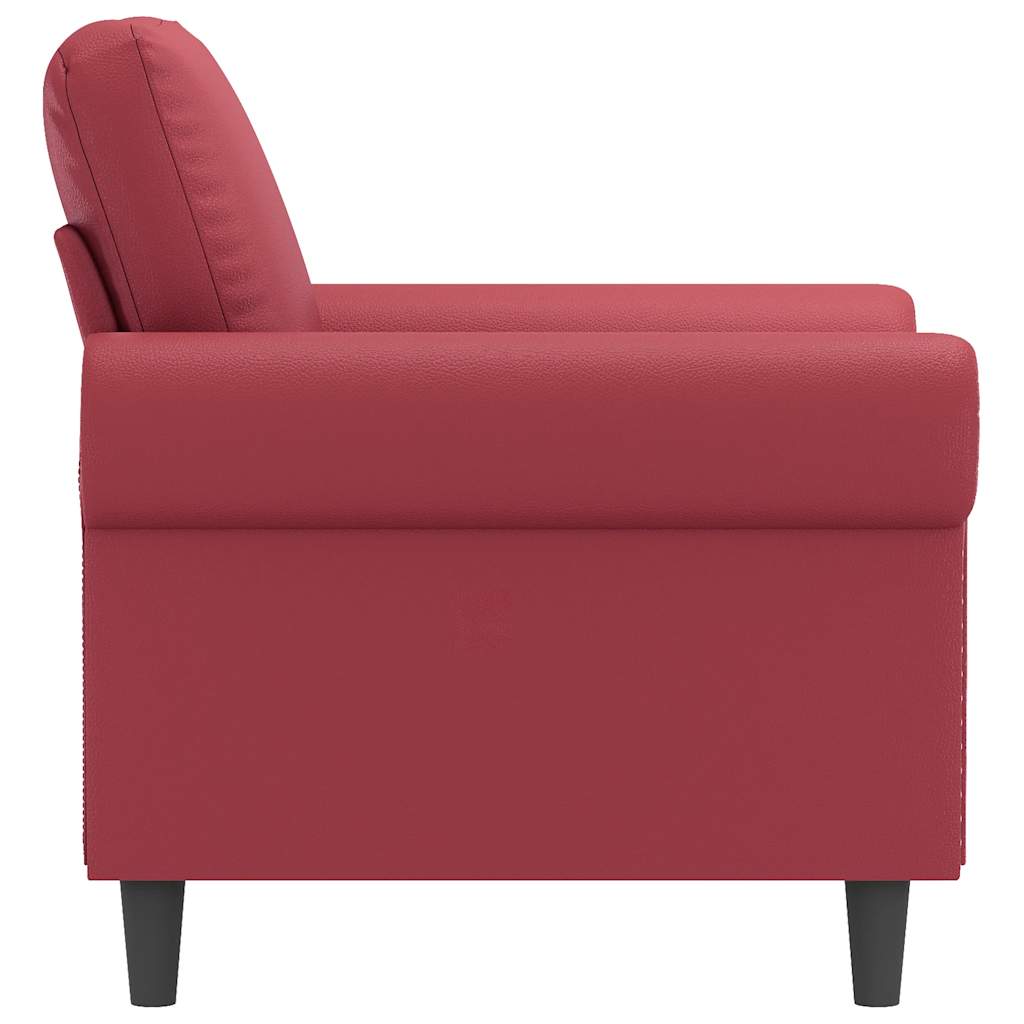 Fotelja crvena boja vina 60 cm od umjetne kože