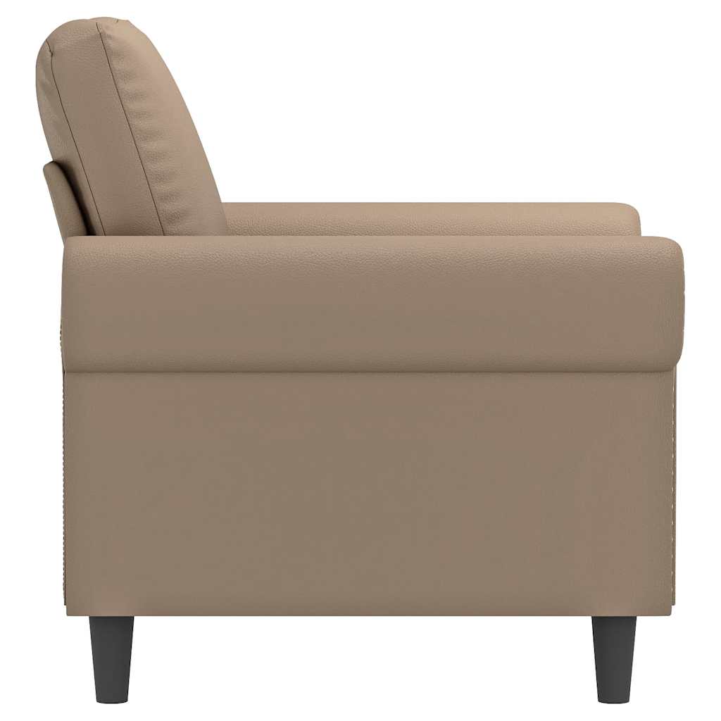 Fotelja boja cappuccina 60 cm od umjetne kože
