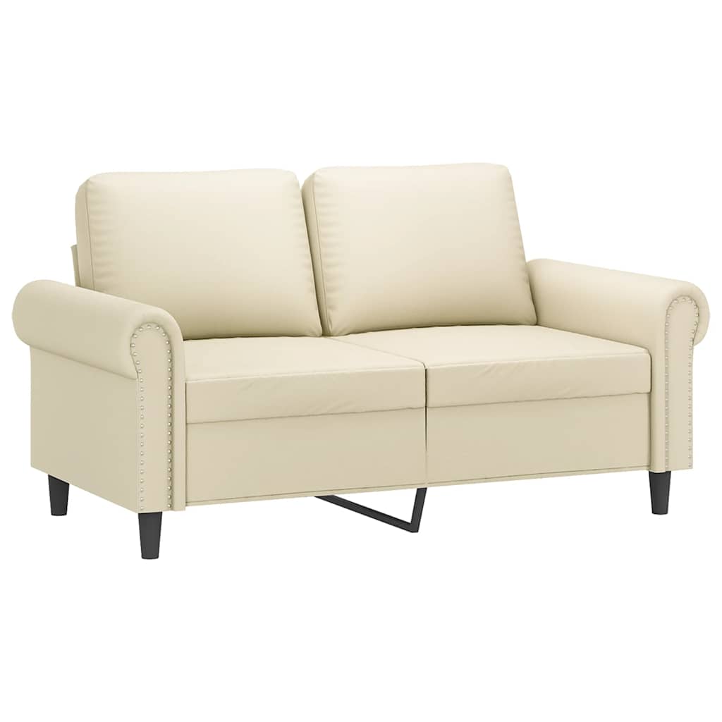 Dvosjed od tkanine krem 120 cm od umjetne kože