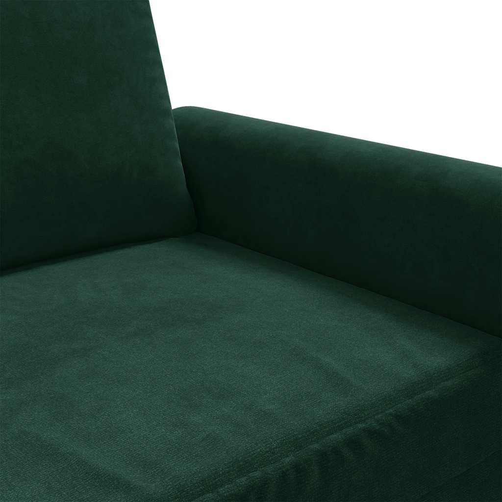 Dvosjed tamnozeleni 120 cm baršunasti