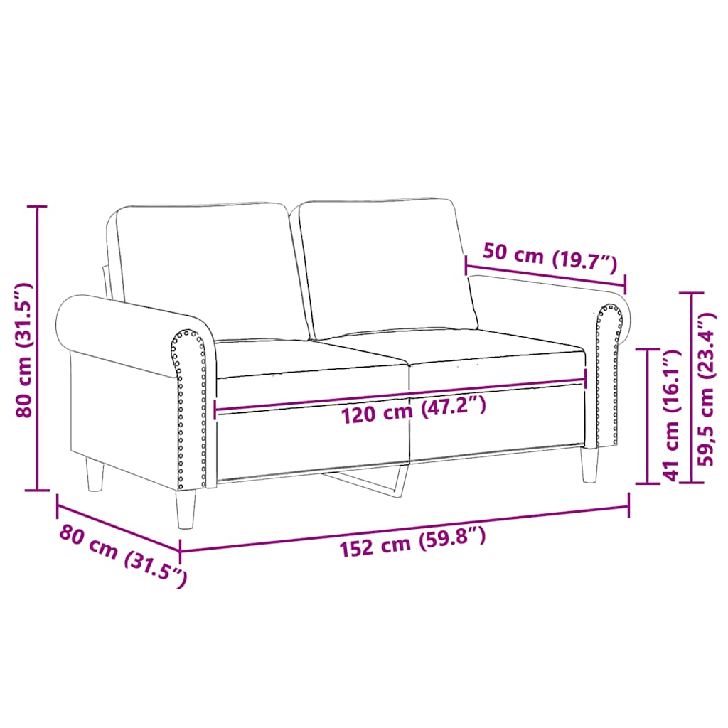 Dvosjed tamnozeleni 120 cm baršunasti