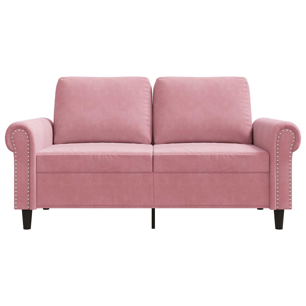 Dvosjed ružičasti 120 cm baršunasti