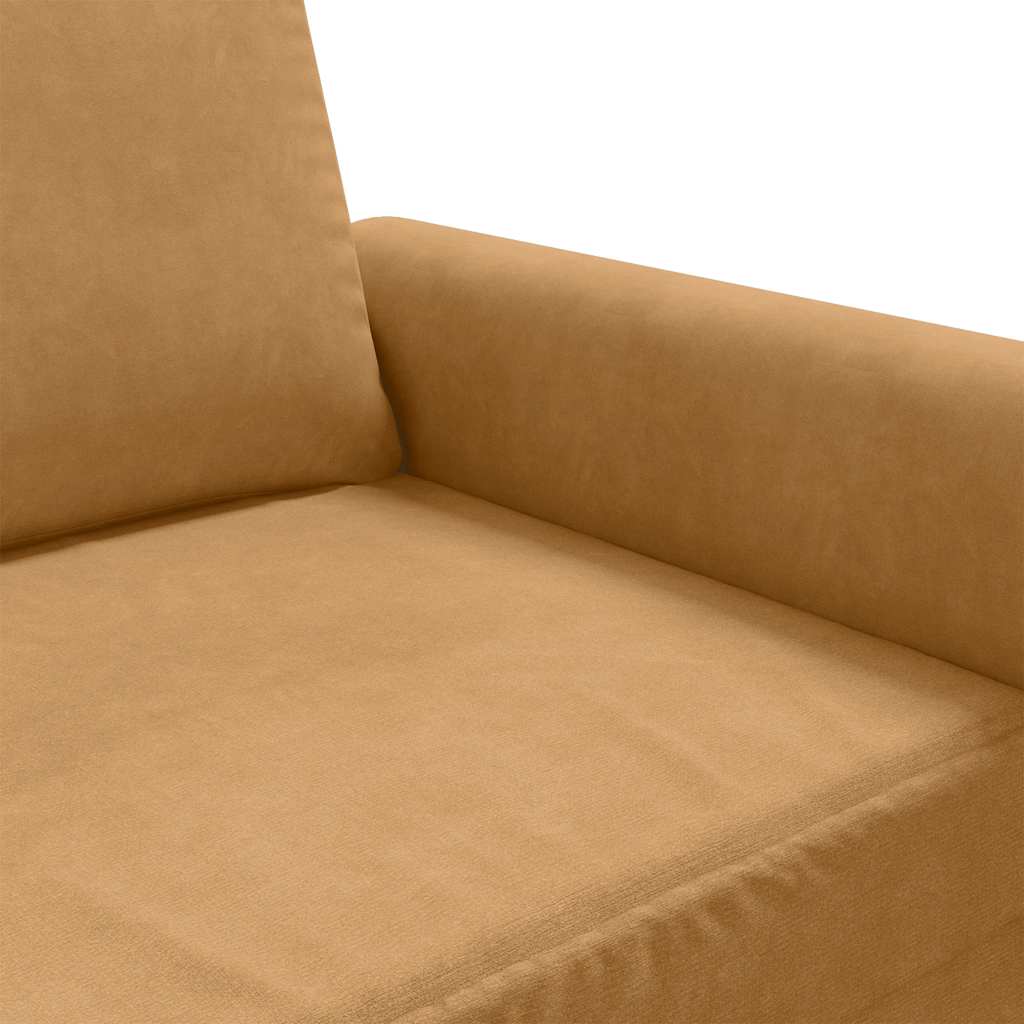 Dvosjed smeđi 140 cm baršunasti