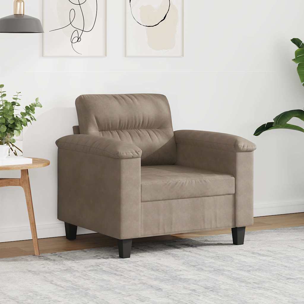 Fotelja smeđesiva 60 cm od mikrovlakana