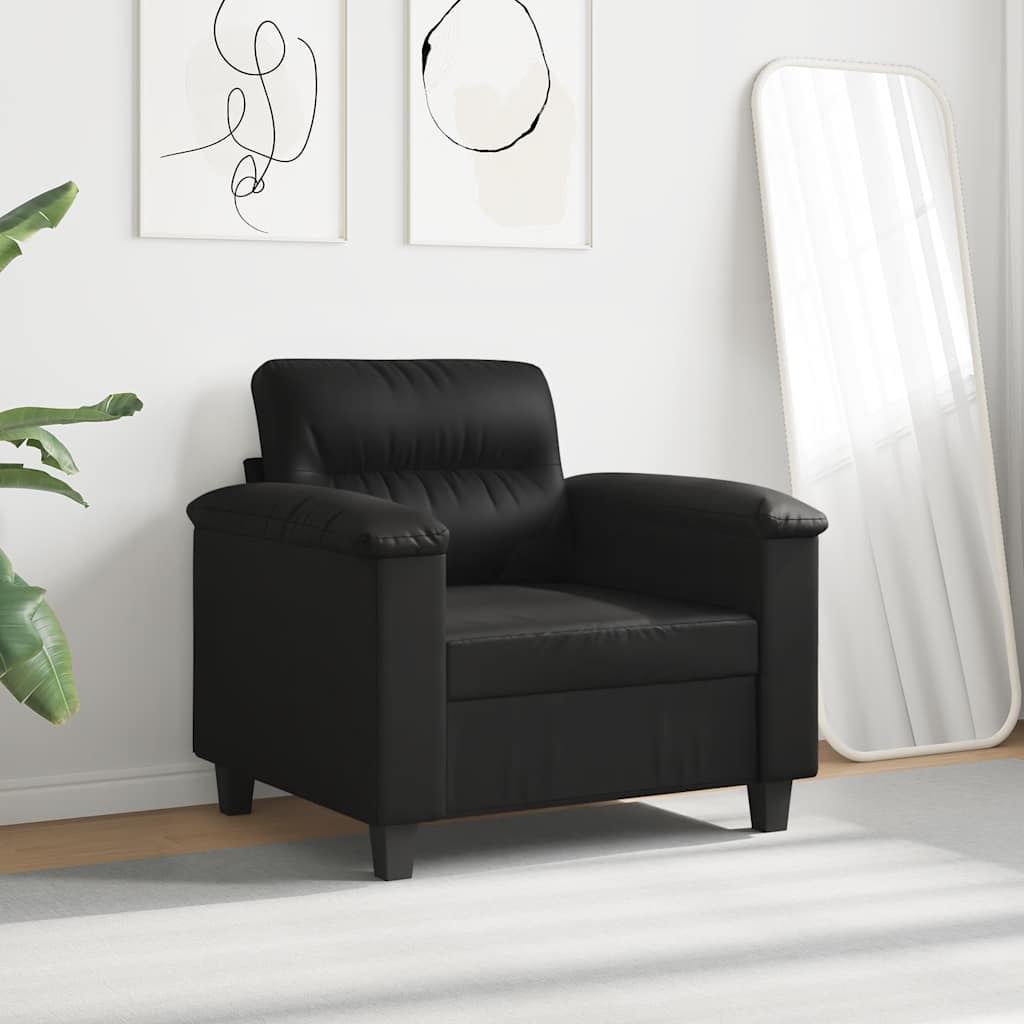 Fotelja crna 60 cm od mikrovlakana