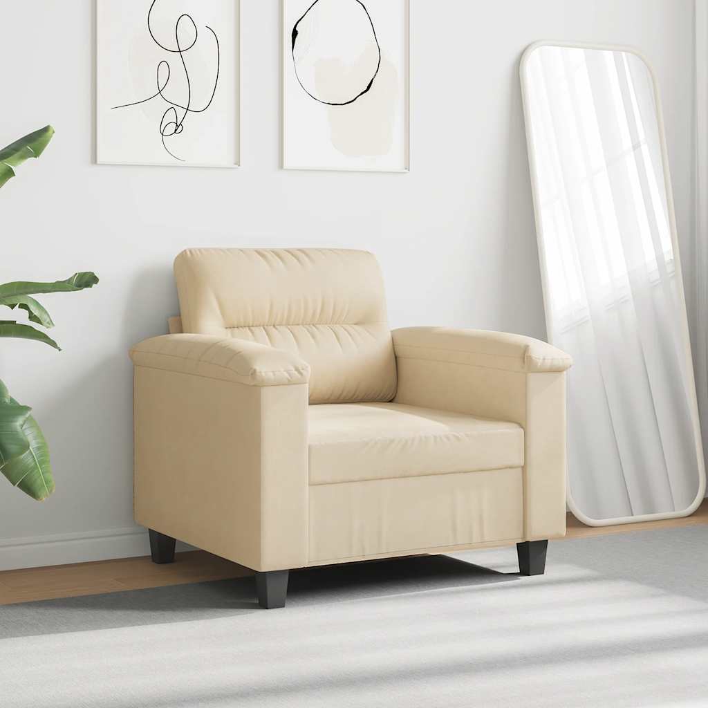 Fotelja krem 60 cm od mikrovlakana