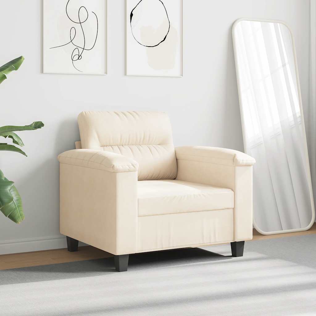 Fotelja bež 60 cm od mikrovlakana