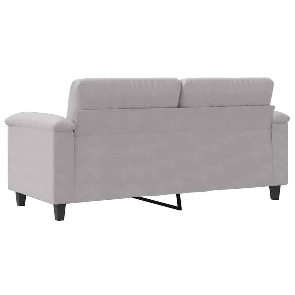 Dvosjed svjetlosivi 140 cm od mikrovlakana