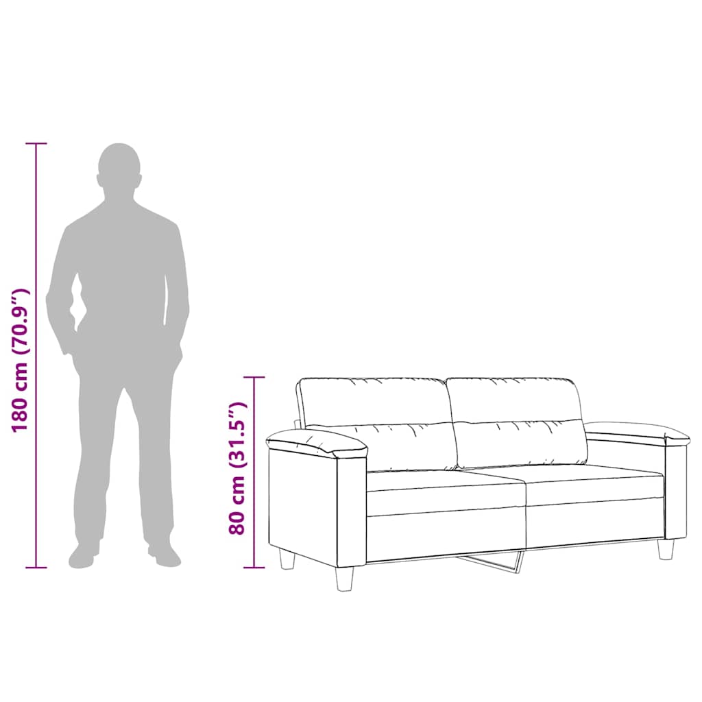 Dvosjed Bež 140 cm od mikrovlakana