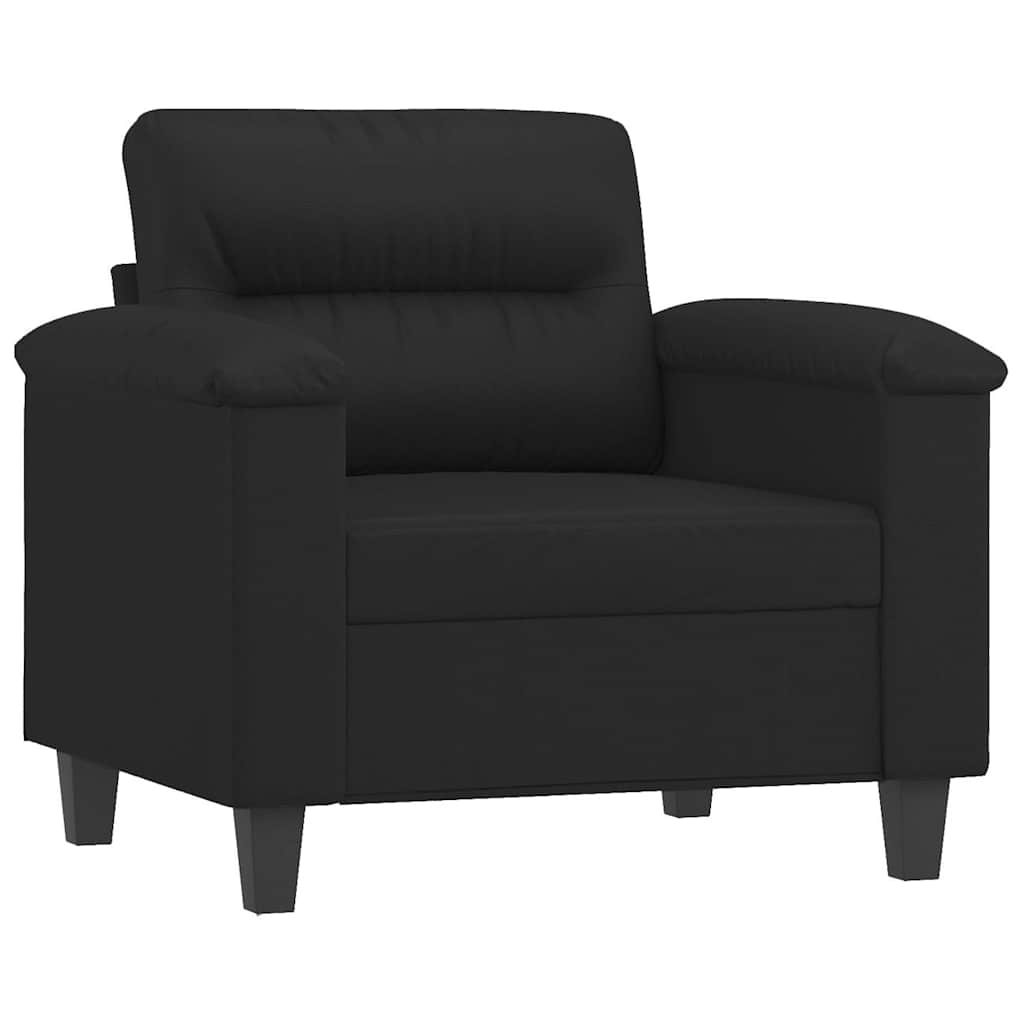 Fotelja crna 60 cm od umjetne kože