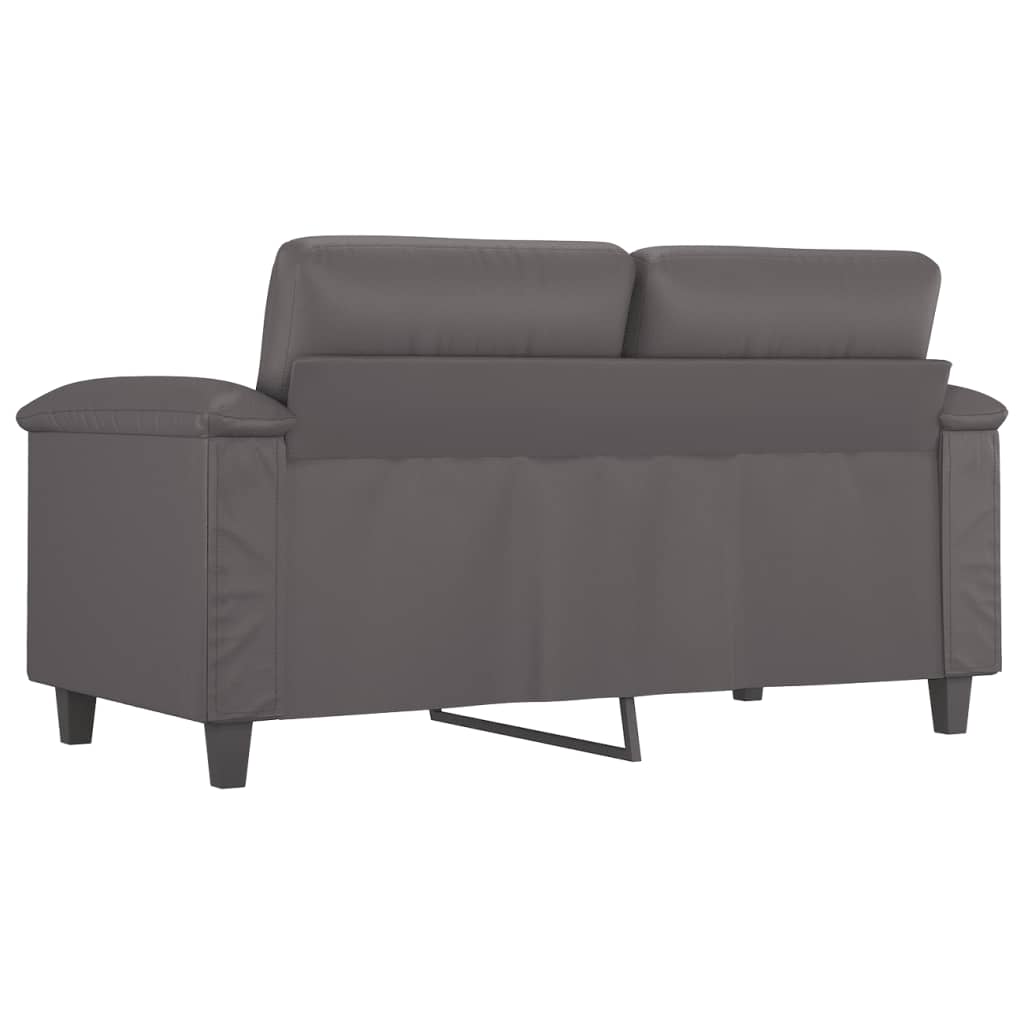Dvosjed od tkanine siva 120 cm od umjetne kože