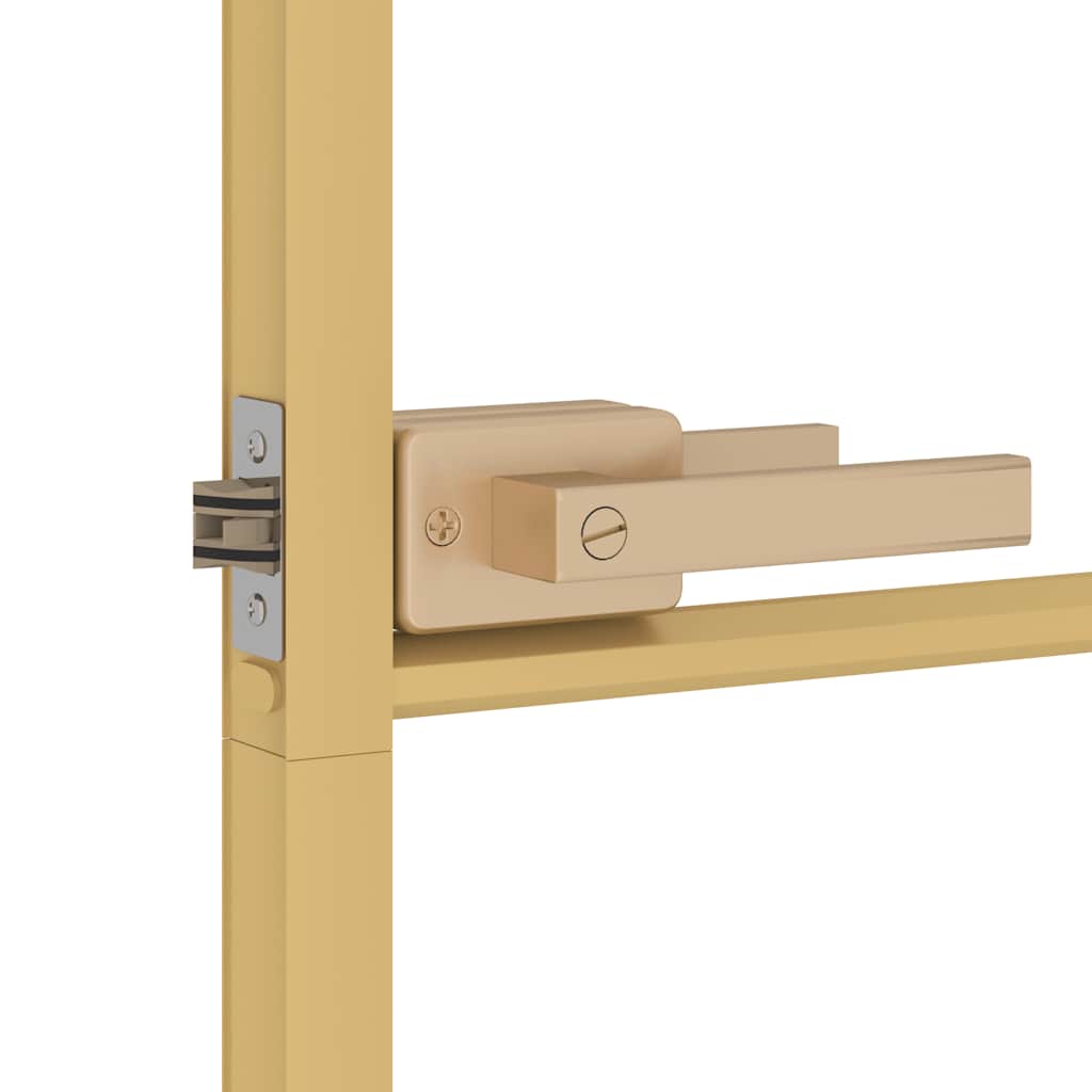 Sobna vrata tanka zlatna 83x201,5 cm kaljeno staklo i aluminij