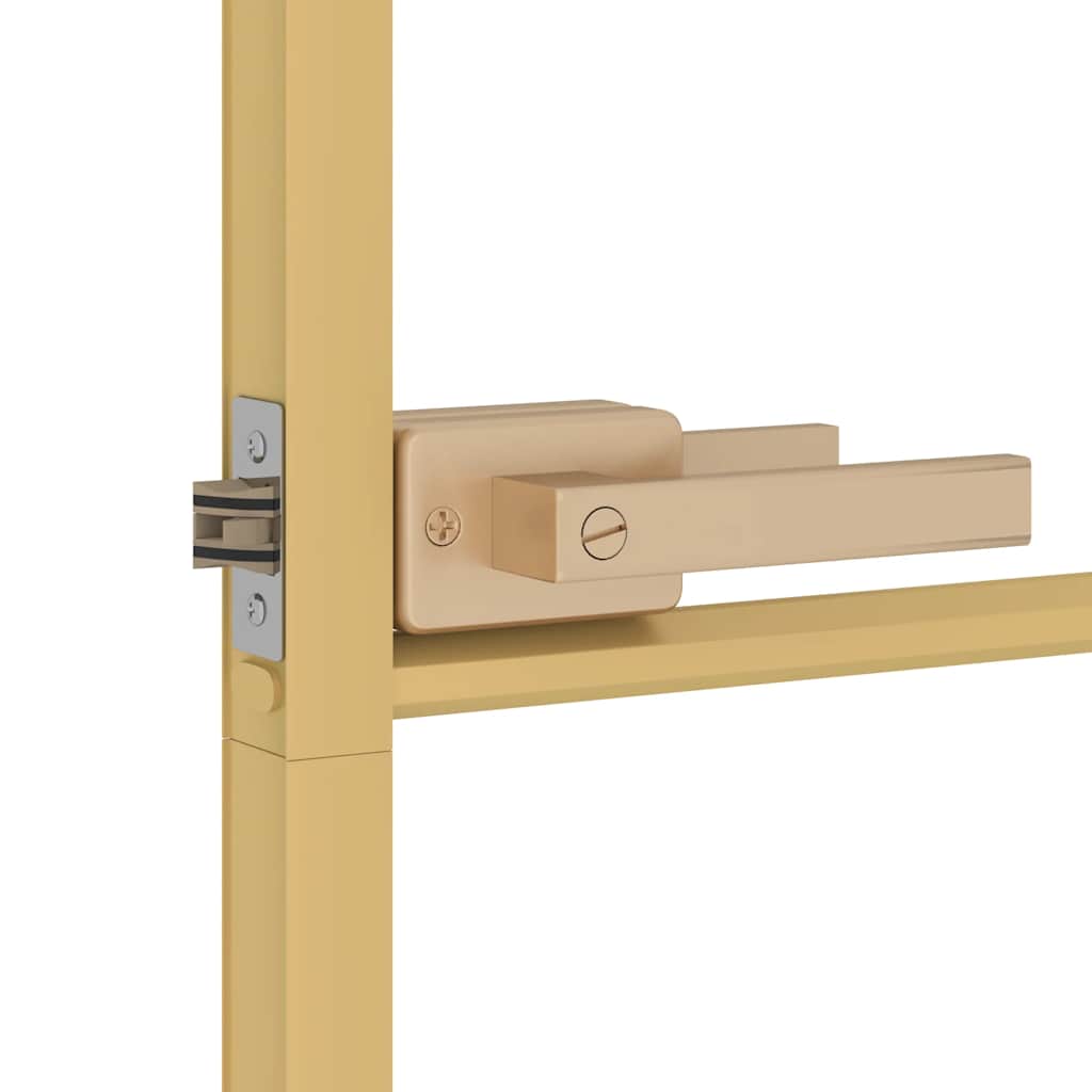 Sobna vrata tanka zlatna 83x201,5 cm kaljeno staklo i aluminij
