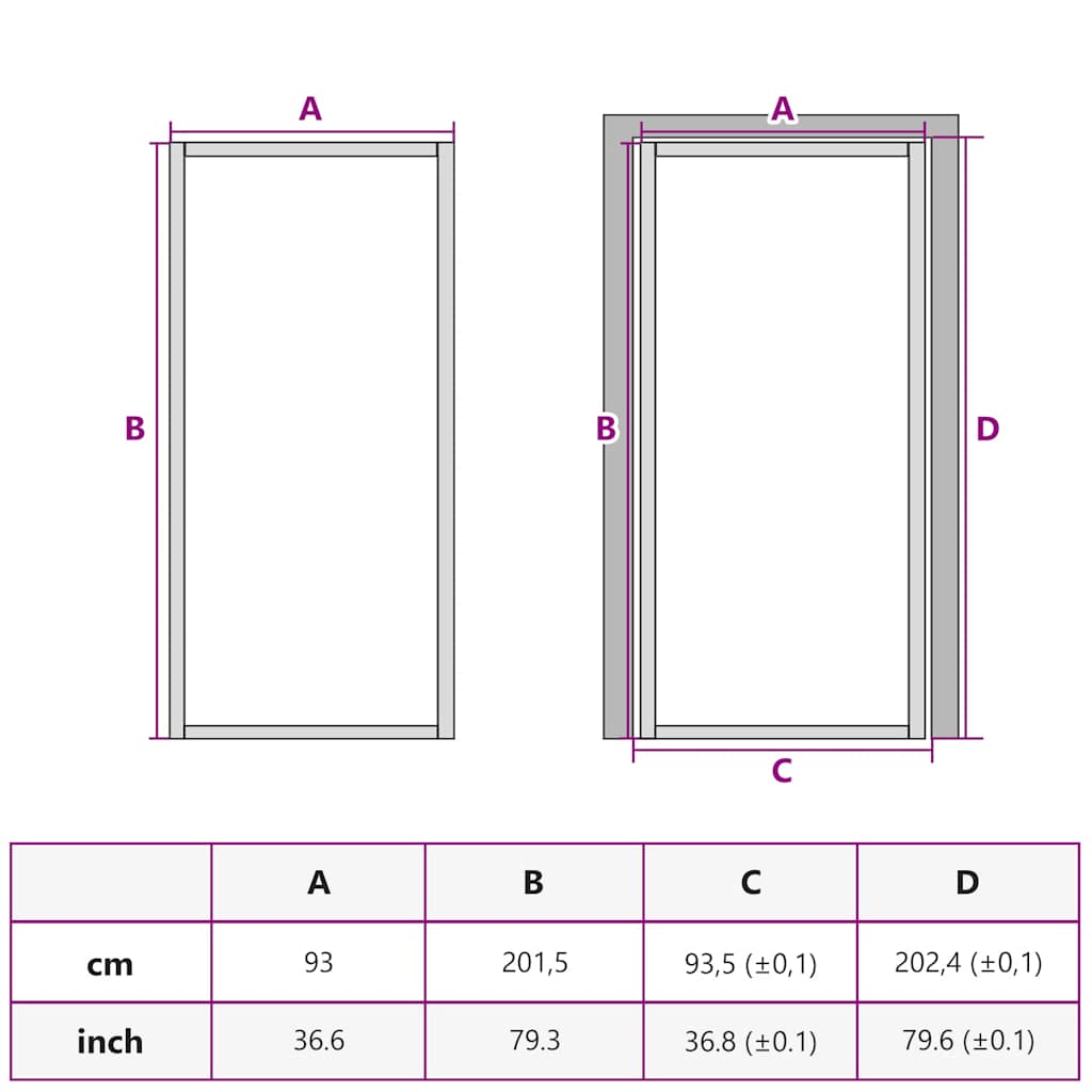 Sobna vrata tanka zlatna 93x201,5 cm kaljeno staklo i aluminij