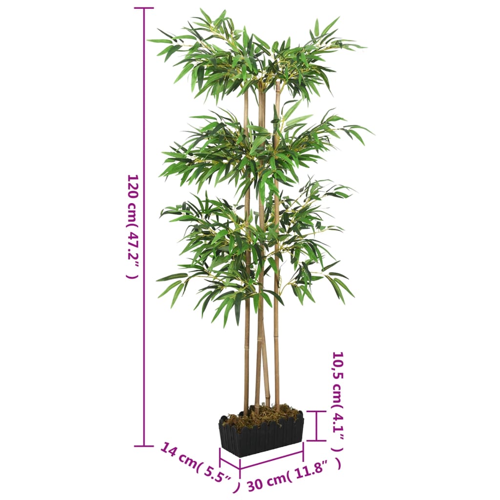 Umjetno stablo bambusa 760 listova 120 cm zeleno