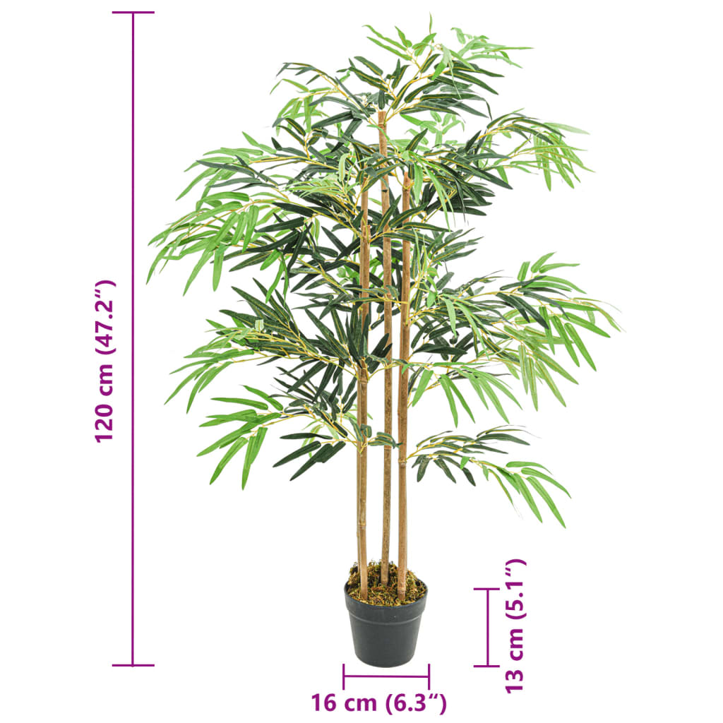 Umjetno stablo bambusa 730 listova 120 cm zeleno