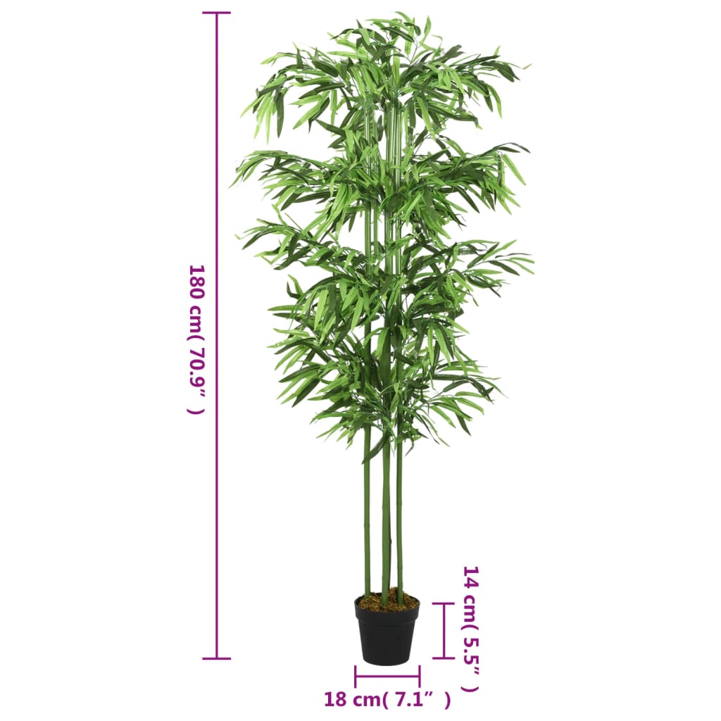 Umjetno stablo bambusa 864 listova 180 cm zeleno