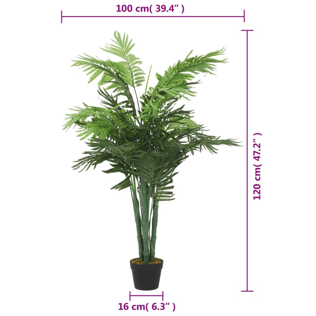 Umjetna palma 28 listova 120 cm zelena