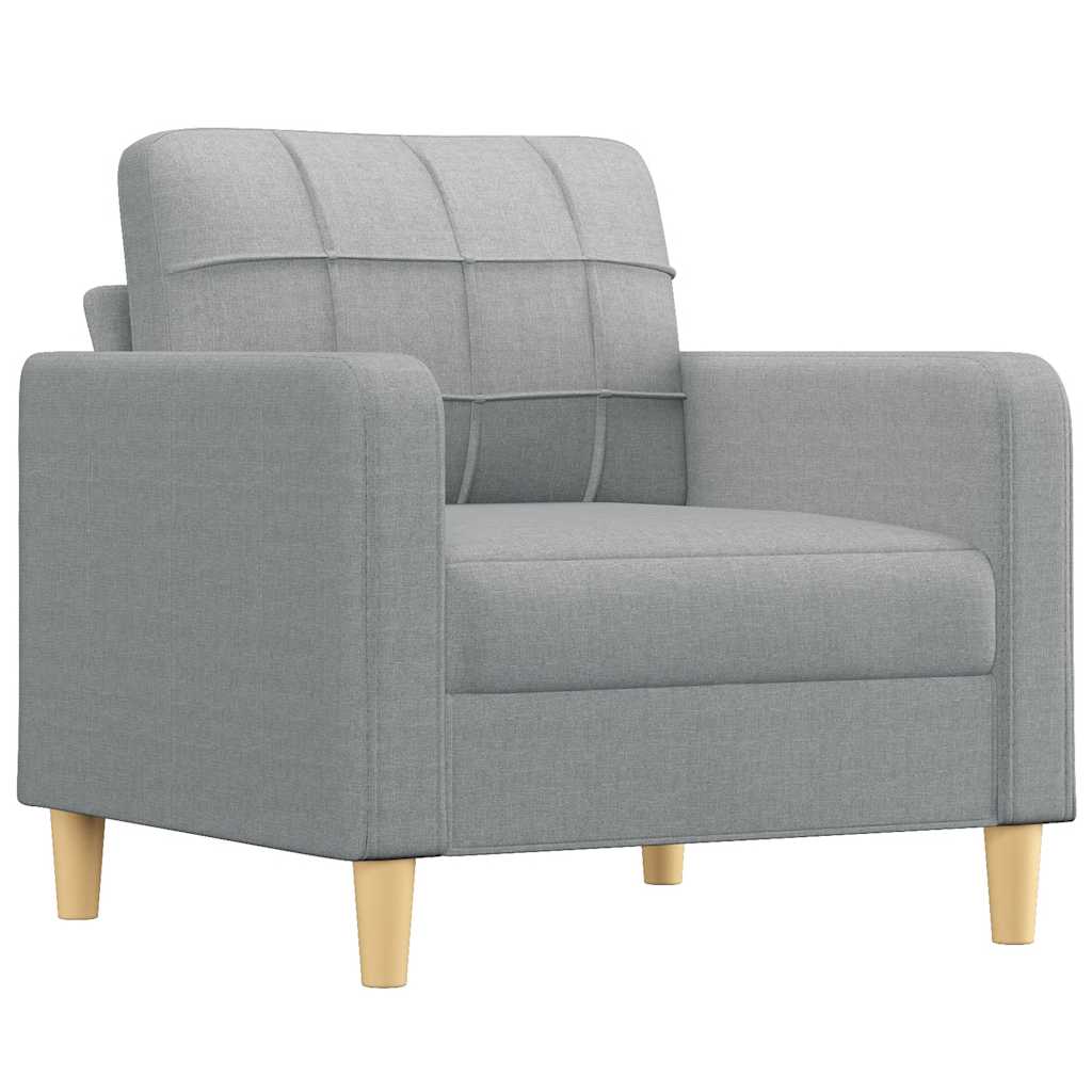 Fotelja svjetlosiva 60 cm od tkanine