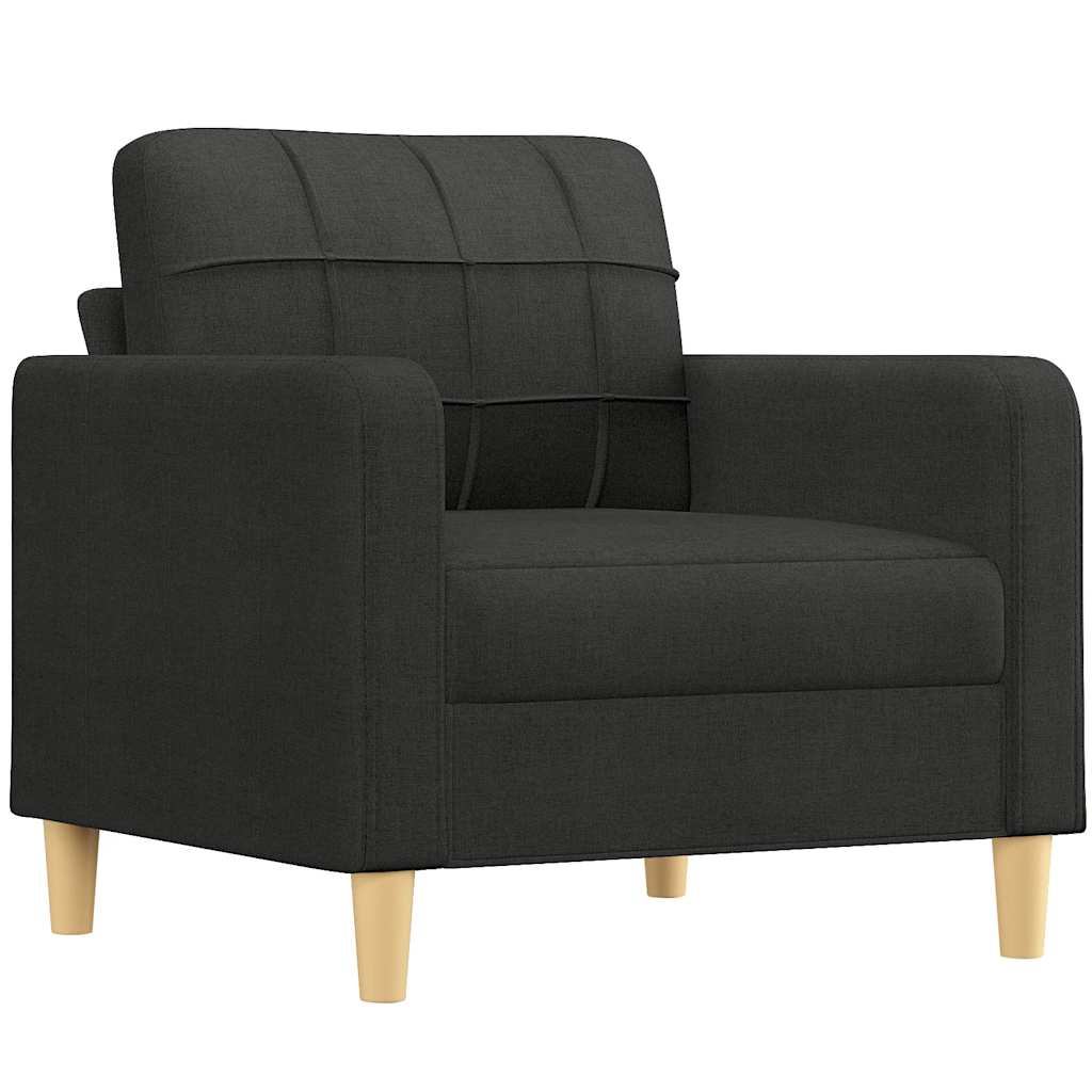 Fotelja crna 60 cm Tkanina