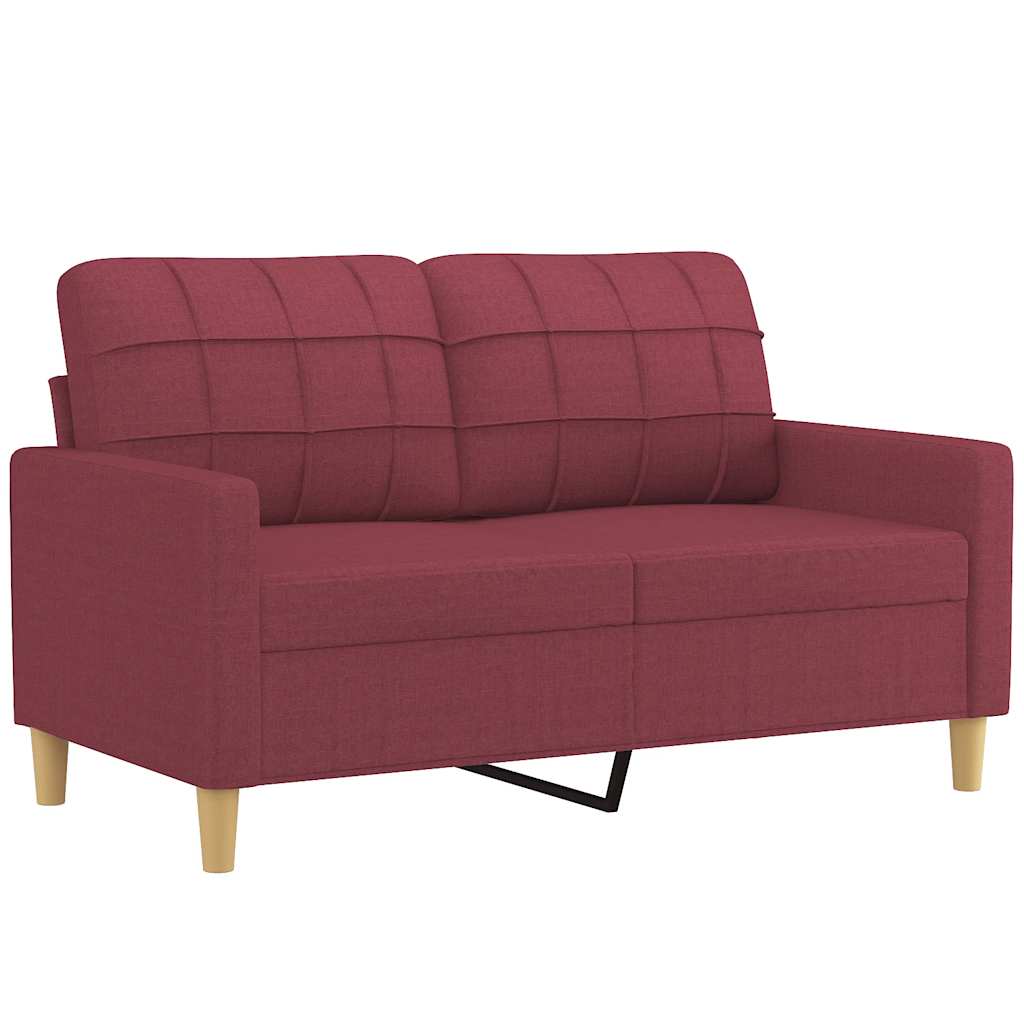 Dvosjed od tkanine crvena boja vina 120 cm
