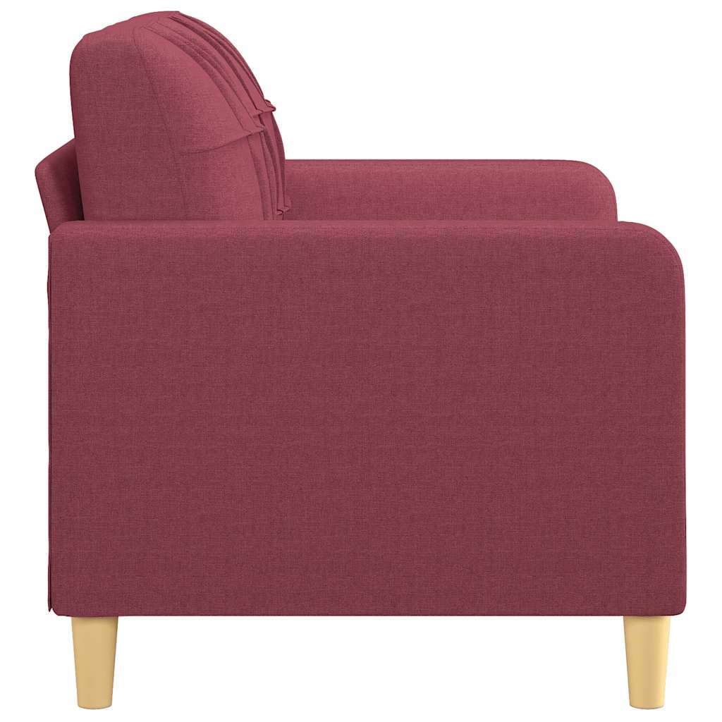 Dvosjed od tkanine crvena boja vina 120 cm