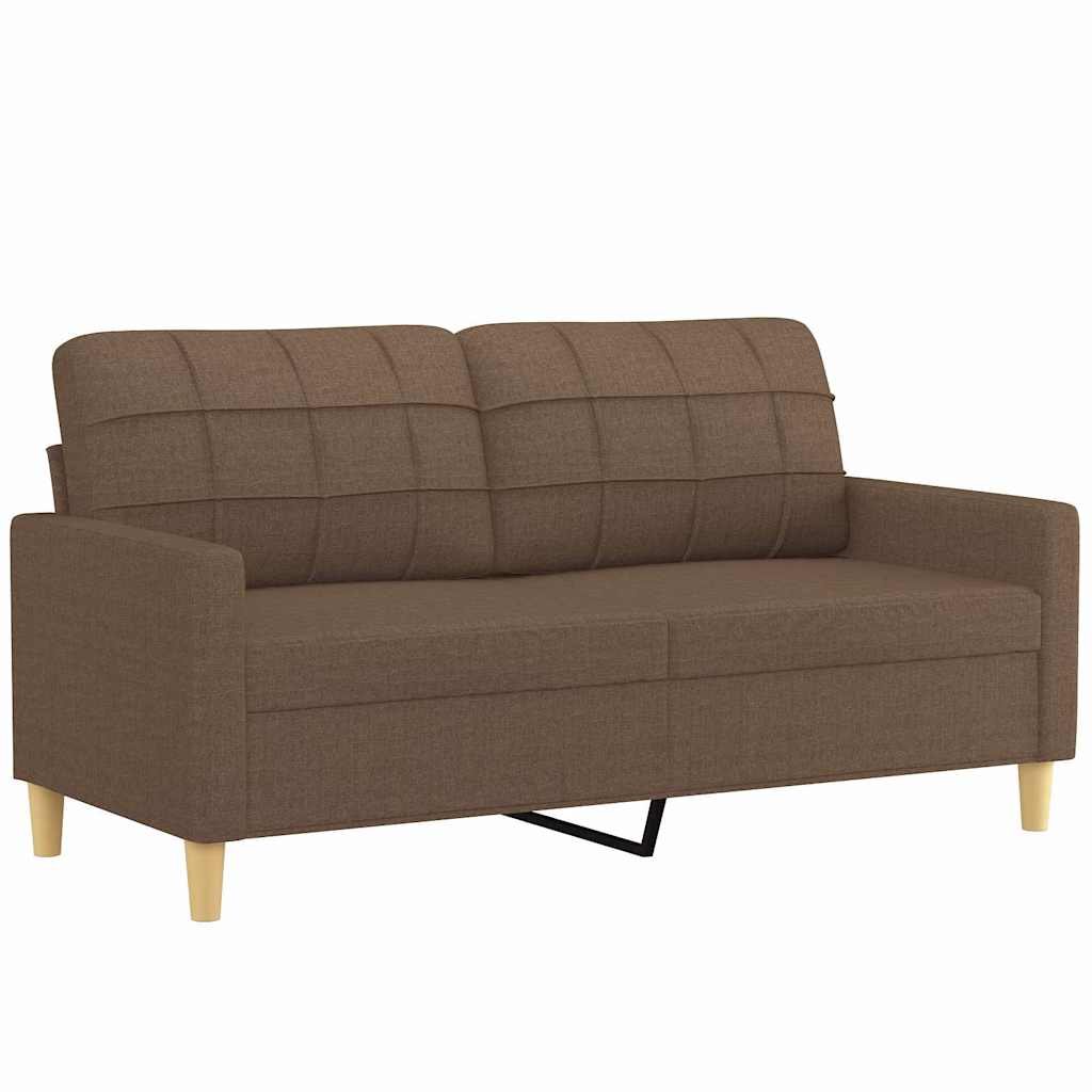 Dvosjed od tkanine smeđi 140 cm