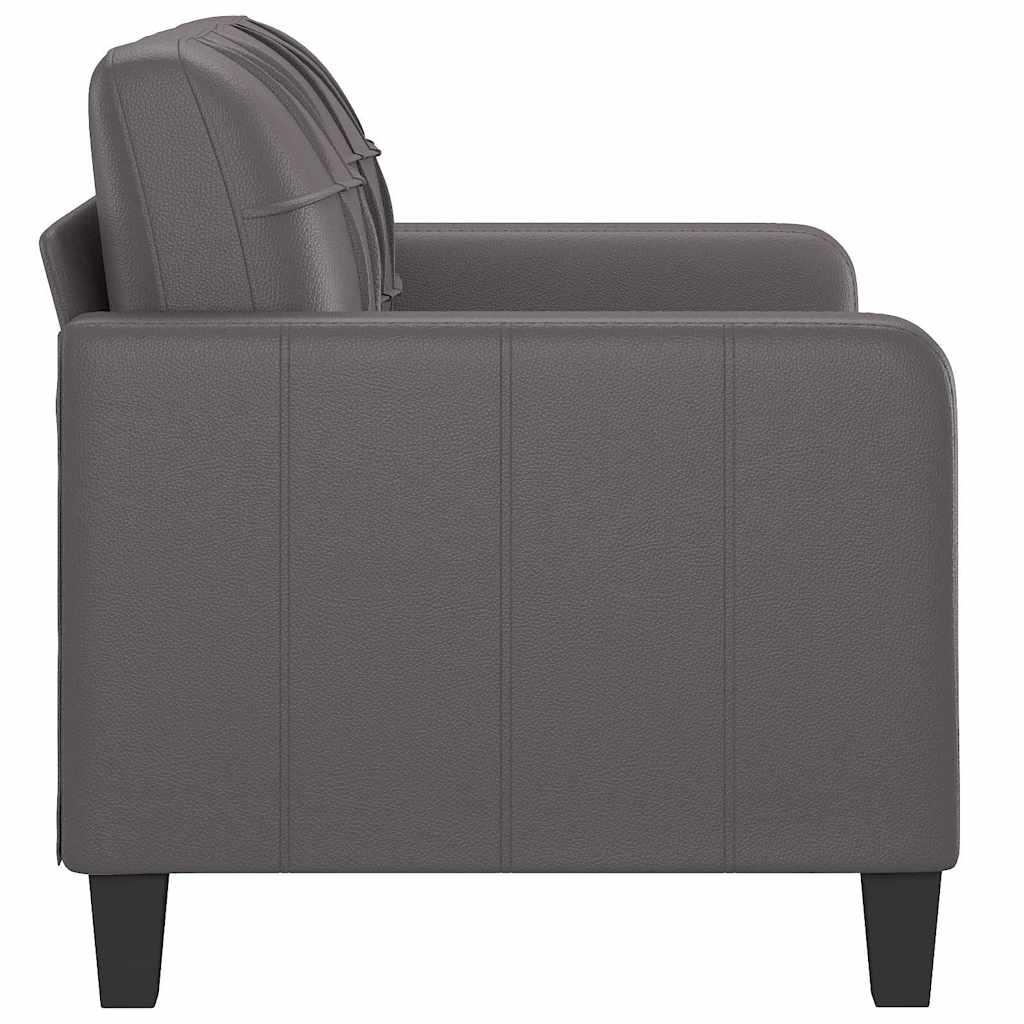 Dvosjed od tkanine siva 120 cm od umjetne kože