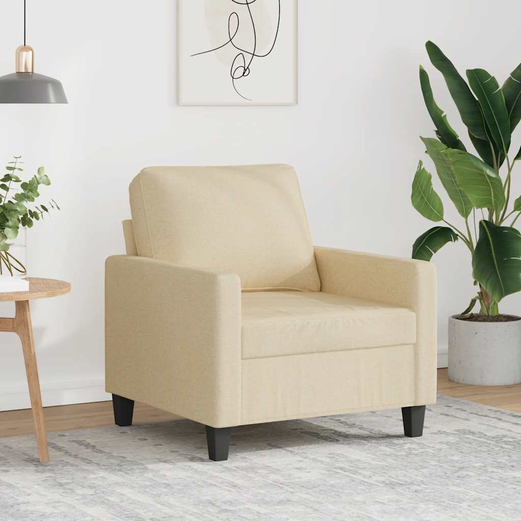 Fotelja krem 60 cm Tkanina