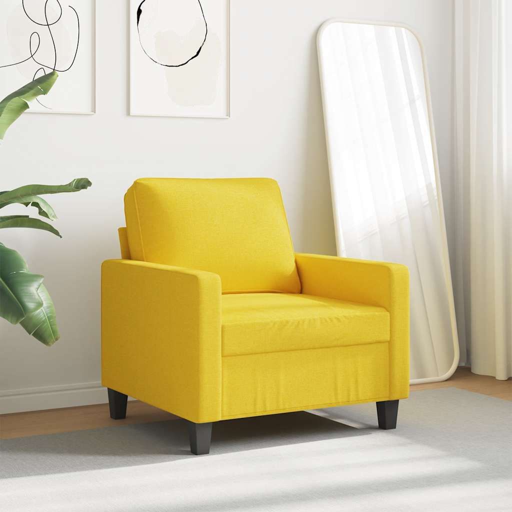 Fotelja Svjetložuta 60 cm od tkanine