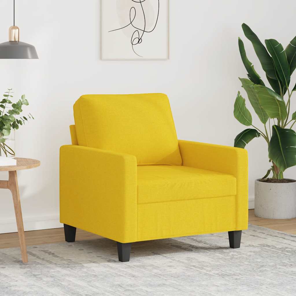 Fotelja Svjetložuta 60 cm od tkanine