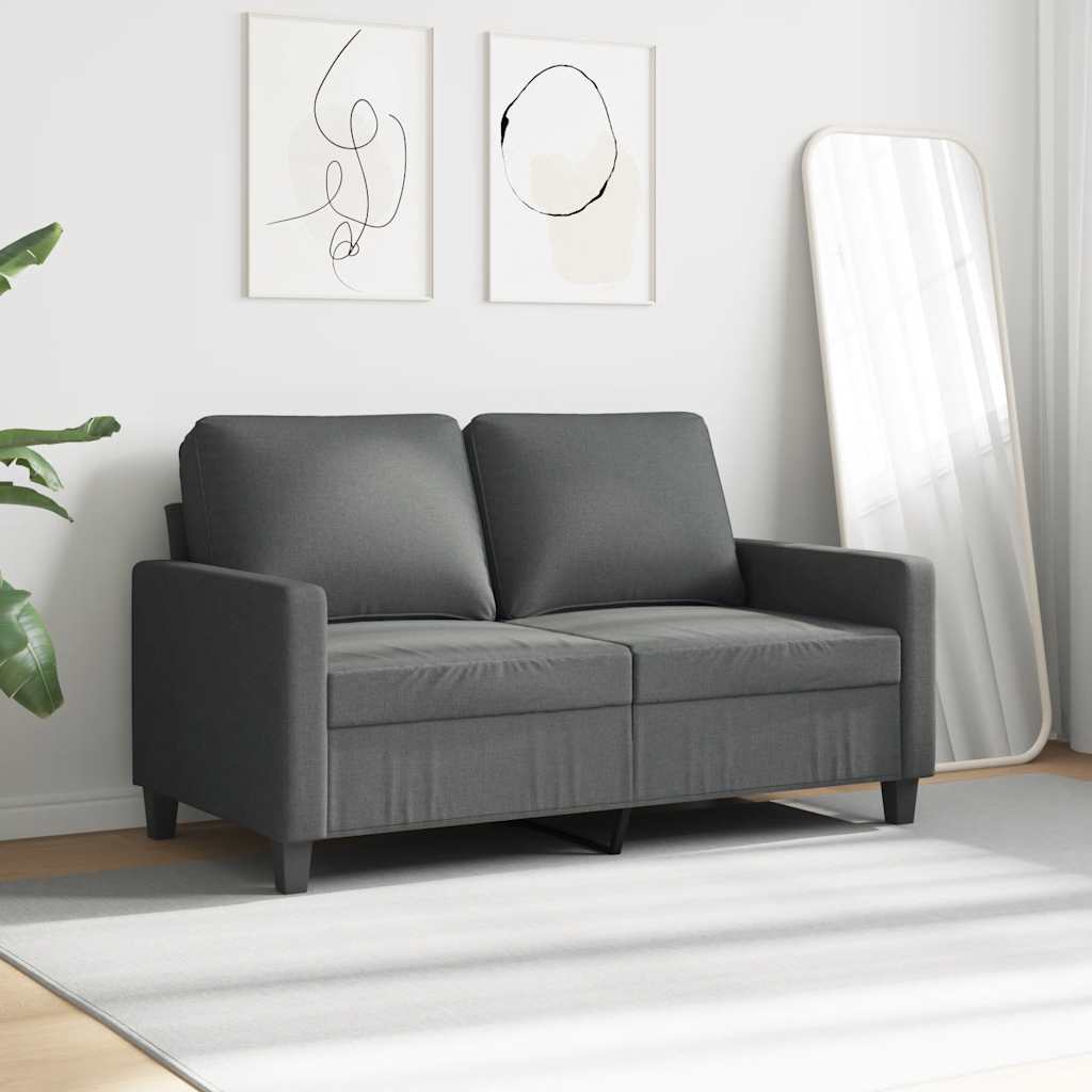 Dvosjed od tkanine tamnosivi 120 cm