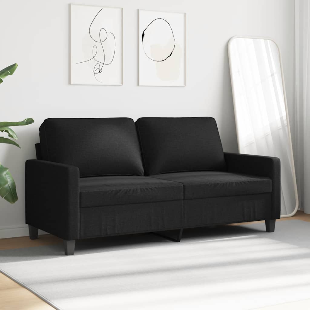 Dvosjed od tkanine crni 140 cm