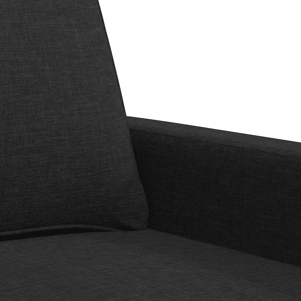 Dvosjed od tkanine crni 140 cm