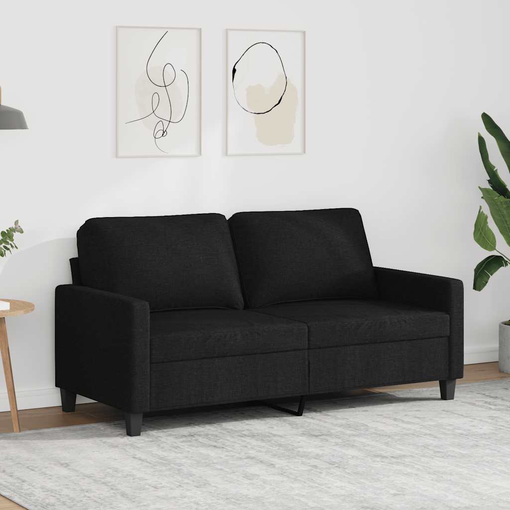 Dvosjed od tkanine crni 140 cm