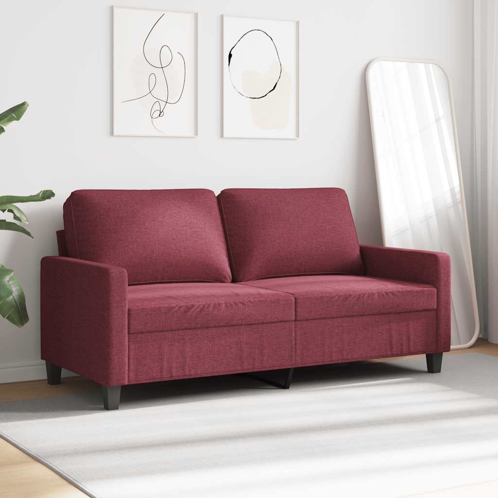 Dvosjed od tkanine crvena boja vina 140 cm